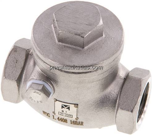 Edelstahl-Rückschlagklappe G 1/2", PN 16