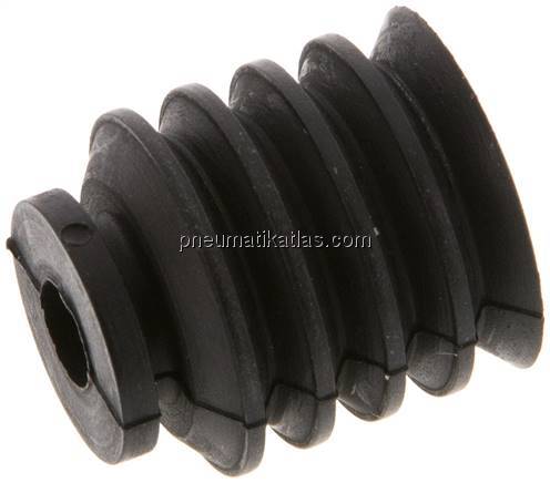 Balgsauger, 4,5-fach, P-Serie, Ø 20x16mm, CR (50A), schwarz
