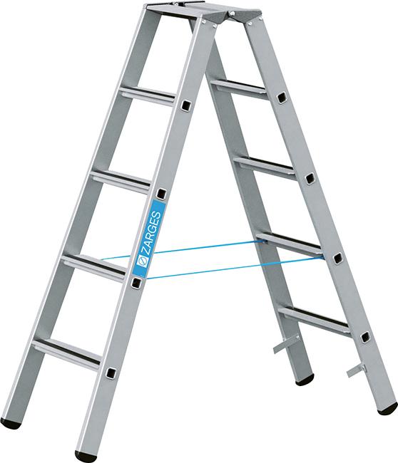 Stufenleiter Saferstep B 2x5 Stufen Leiterlänge 1,42 m Arbeitshöhe 2,80 m ZARGES