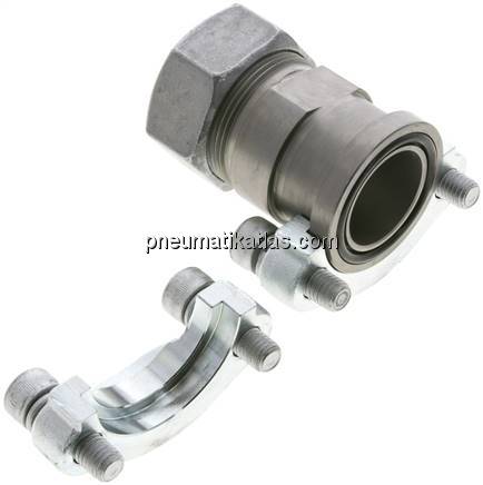 Gerade Flanschverschraubung 1-1/4"-SAE (3000 PSI), 35 L (M45x2)