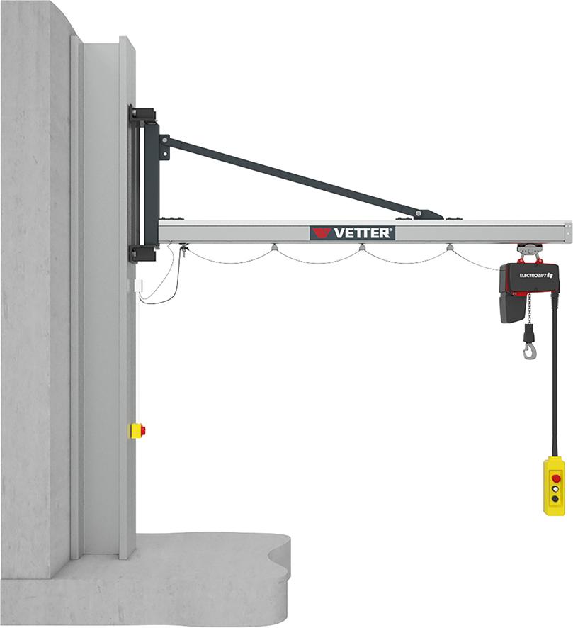 Wand-Schwenkkran UW 500 kg 4895 mm