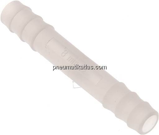 Schlauchverbindungsrohr 9 (3/8")mm-9 (3/8")mm, PVDF