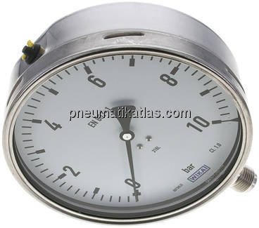 Chemie-Manometer senkrecht, 160mm, 0 - 10 bar