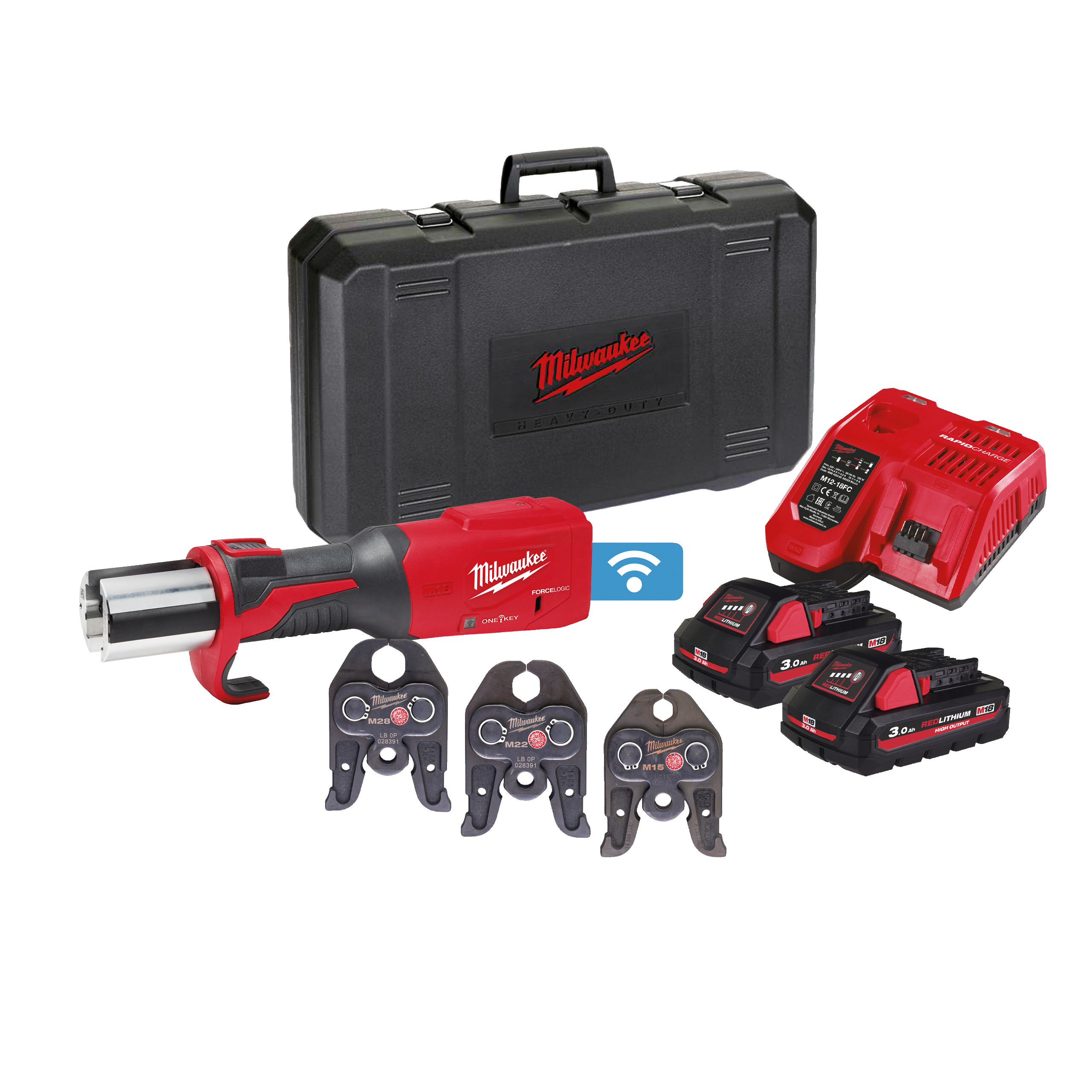 M18ONEBLHPT 302C M SET One Key Bürstenloses Akku Presswerkzeug (Sanitär)