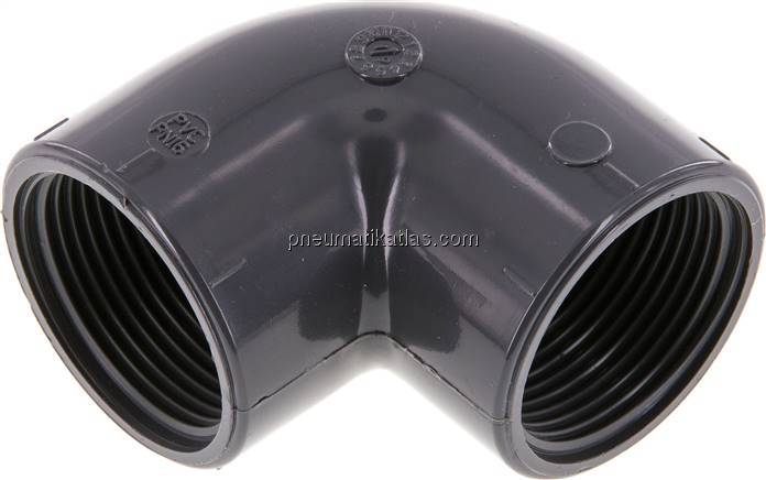 90°-Winkel Rp 1-1/4" (IG), PVC-U