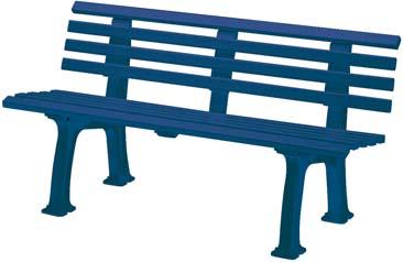 Gartenbank SYLT 3-Sitzer Länge 1500 mm blau