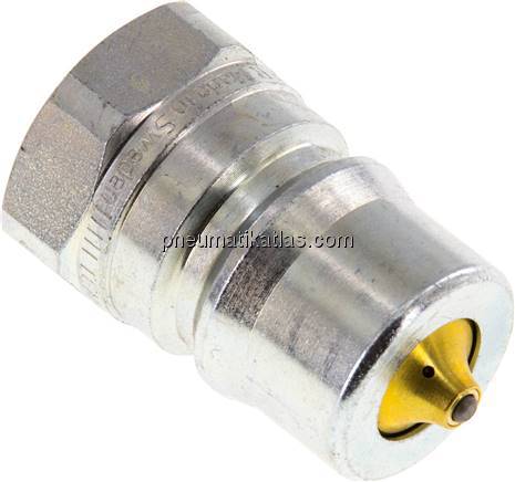 Hydraulikkupplung ISO 7241-1B, Stecker/Druckeleminator, G 1/2"(IG), Stahl