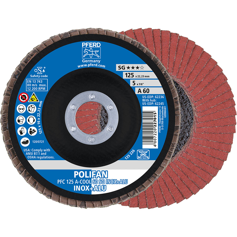 POLIFAN-Fächerscheiben PFC 125 A-COOL 60 SG INOX+ALU