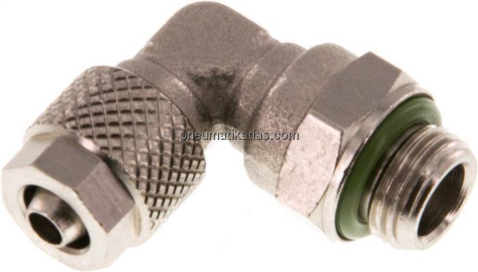 Winkel-Drehverschraubung G 1/8"-6x4mm, Messing vernickelt