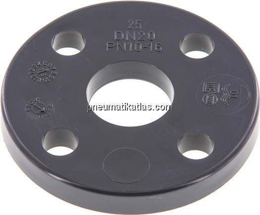 Losflansch DN20-PN16 (DIN), PVC-U, 25mm