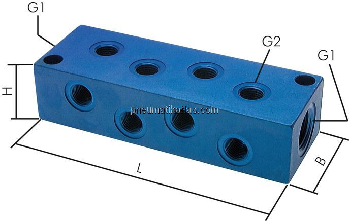 Exemplarische Darstellung: Verteilerleiste 8-fach,