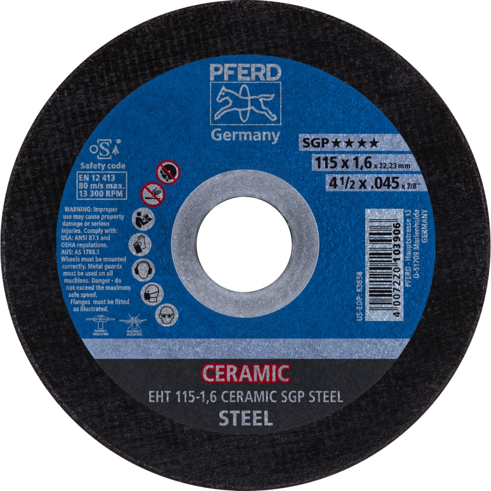 Trennscheiben EHT 115-1,6 CERAMIC SGP STEEL