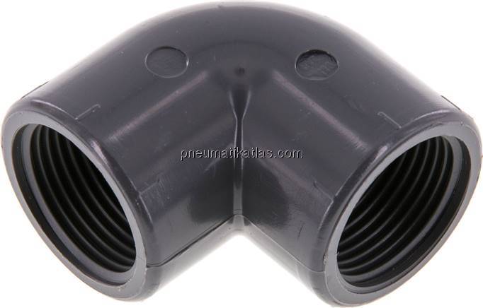 90°-Winkel Rp 3/4" (IG), PVC-U