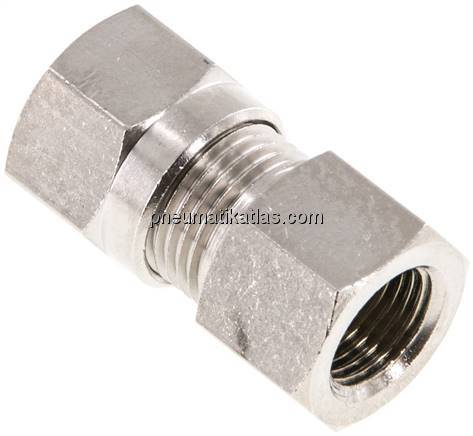 Aufschraub-Schneidringverschr. 8 LL (M12x1)-G 1/8", Messing vernickelt