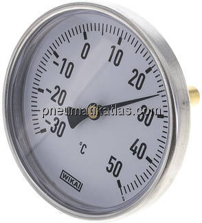Bimetallthermometer, waagerecht D100/-30 bis +50°C/60mm