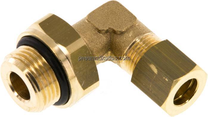 Winkel-Klemmringverschraubung G 3/8"-8 (M12x1)mm, Messing