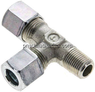 LE-Schneidringverschraubung R 1/8"-8 LL (M12x1), Stahl verzinkt