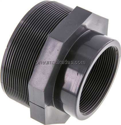 Reduziernippel G 4"(AG)-Rp 2-1/2"(IG), PVC-U