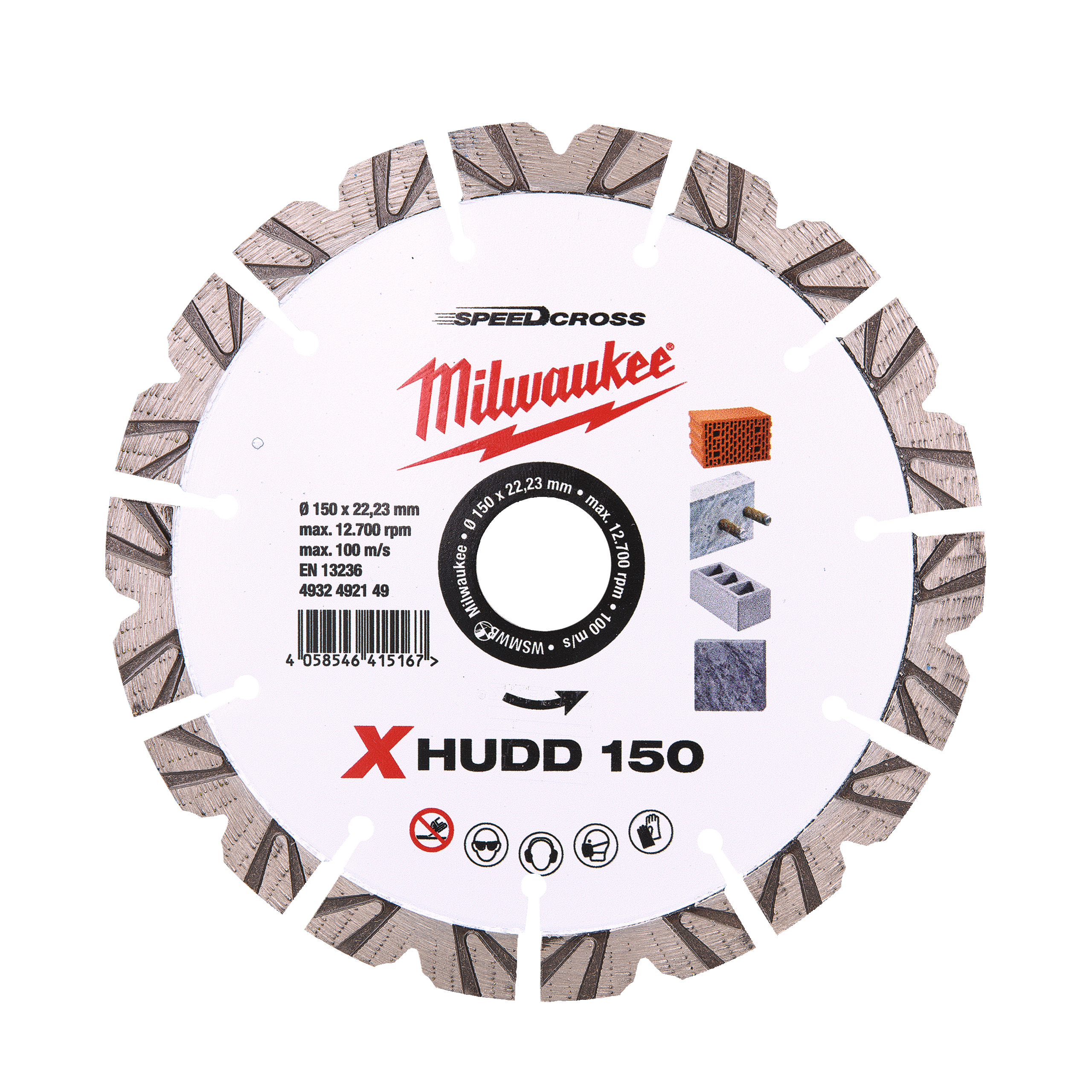 Speedcross Diamanttrennscheibe XHUDD 150 mm für harte Materialien