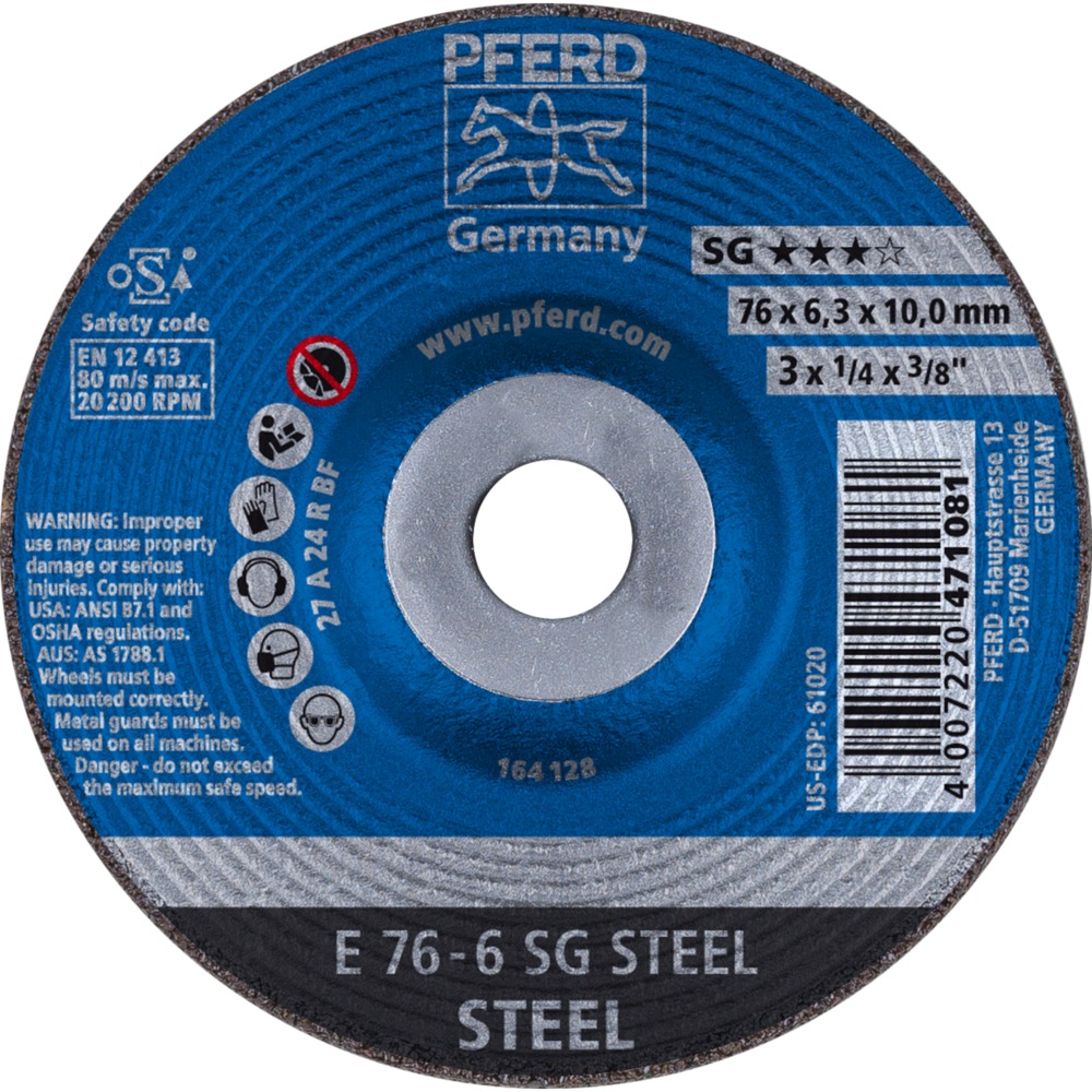 Schruppscheiben E 76-6 SG STEEL/10,0