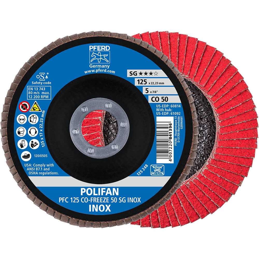 POLIFAN-Fächerscheiben PFC 125 CO-FREEZE 50 SG INOX