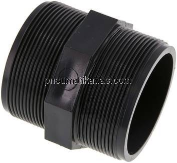 Doppelnippel G 2-1/2"-G 2-1/2", PVC-U