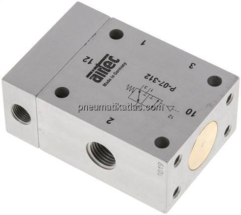 3/2-Wege Pneumatikventil, G 1/4", Feder (NC/NO), Standard