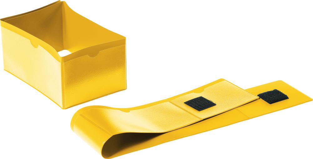 Artikelhauptbild Palettenfuß-Banderole B140xH65/90x65 mm gelb mit Klettverschluss VE 50 Stück