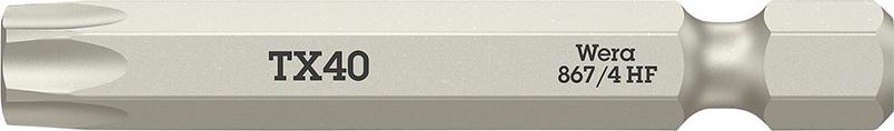 Bit zähhart 1/4" DIN 3126 E6,3 T40x50mm Haltefunktion Wera Bit zähhart 1/4" DIN 3126 E6,3 T40x50mm Haltefunktion Wera