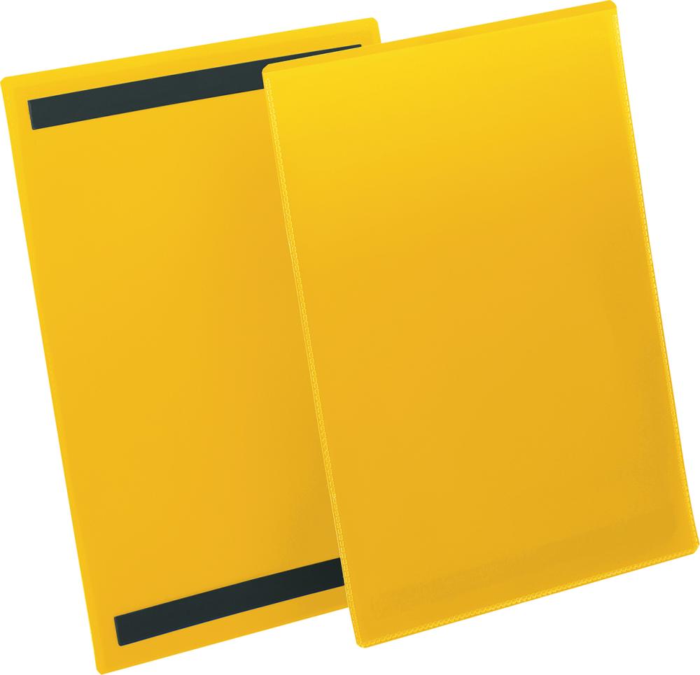 Artikelhauptbild Etikettentasche B210xH297 mm A4 hoch gelb, magnetisch VE 50 Stück