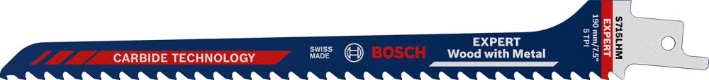 Säbelsägeblatt S715LHM EXPERT Bosch VE à 1 Stück Flexible f Wood and Metal