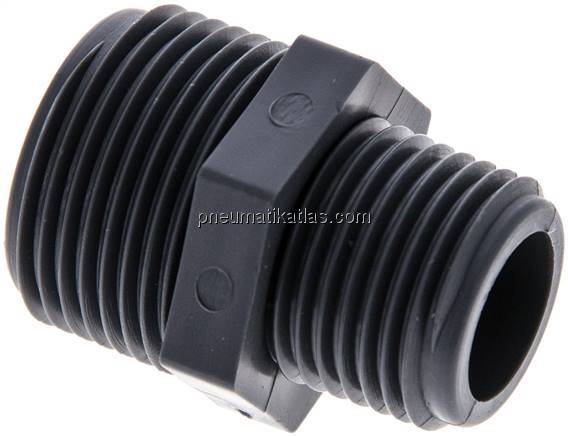 Doppelnippel G 3/4"-G 1/2", Polypropylen