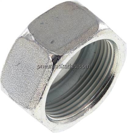 Überwurfmutter DN20, M 30x1,5, Bohrung 24,0mm, Stahl verzinkt