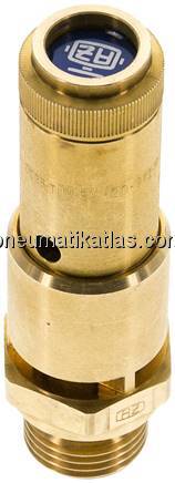 TÜV-Sicherheitsventil G 1/2" (DN10), 0,55 bar, Messing
