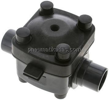 PVC-Membranventil (NO) PVC / EPDM, 40mm Klebestutzen