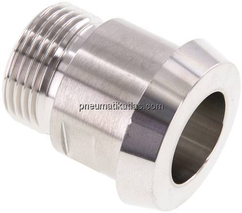 Kegelstutzen (Milchgewinde) 36mm Kegel-G 3/4", 1.4404