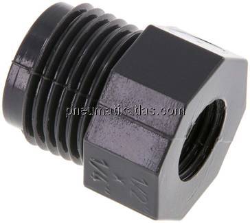 Reduziernippel G 1/2"(AG)-Rp 1/4"(IG), PVC-U