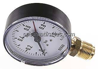 Manometer senkrecht, 80mm, 0 - 1 bar