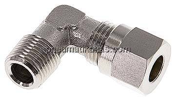 Winkel-Schneidringverschraub. R 1/8"-6 LL (M10x1), Messing vernickelt Winkel-Schneidringverschraub. R 1/8"-6 LL (M10x1), Messing vernickelt