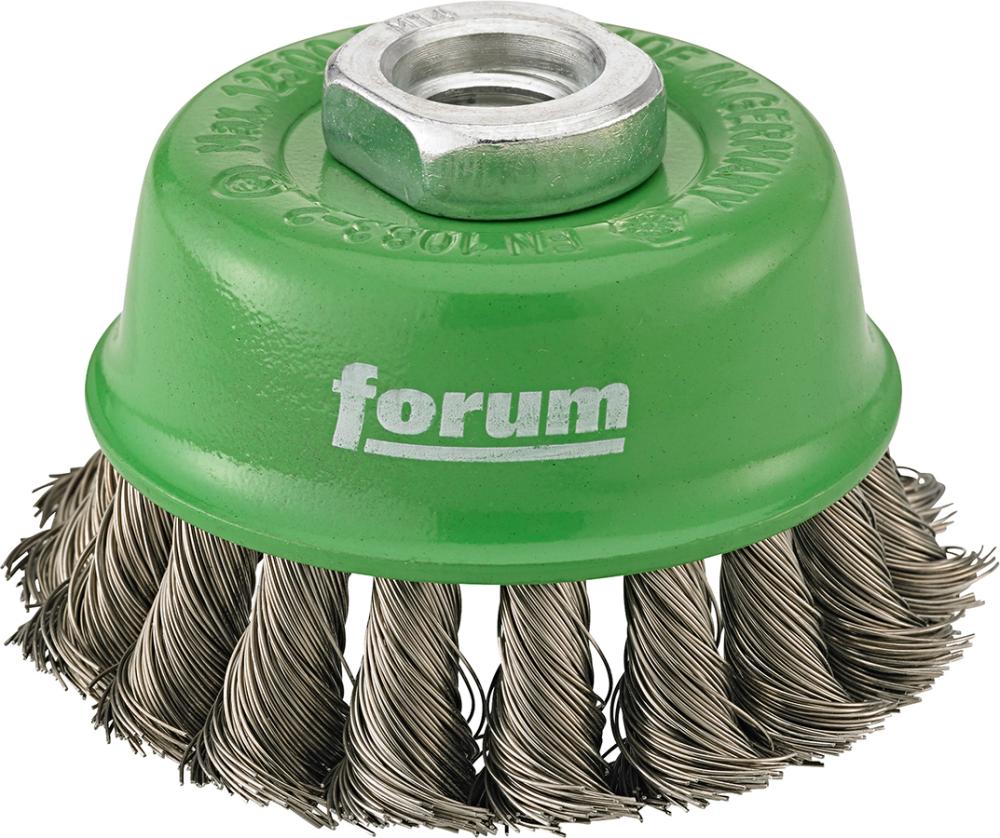 Topfbürste rostf. M14 65x0,50mm gezopft FORUM