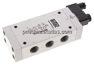 5/2-Wege Magnetventil, G 1/2", Feder, 115 V AC, Standard