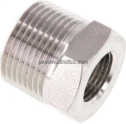 Reduziernippel NPT 3/4"(AG)-NPT 3/8"(IG), 1.4571