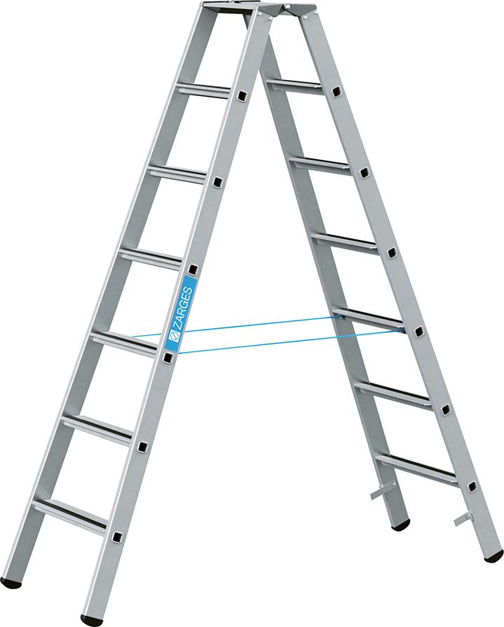 Stufenleiter Saferstep B 2x7 Stufen Leiterlänge 1,98 m Arbeitshöhe 3,30 m ZARGES