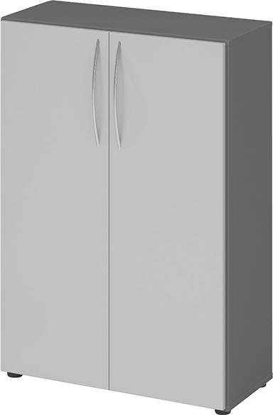Schrank 4550 BM, 3OH K: Graphit / F: Grau 80x34,6x114,4 cm (BxTxH)