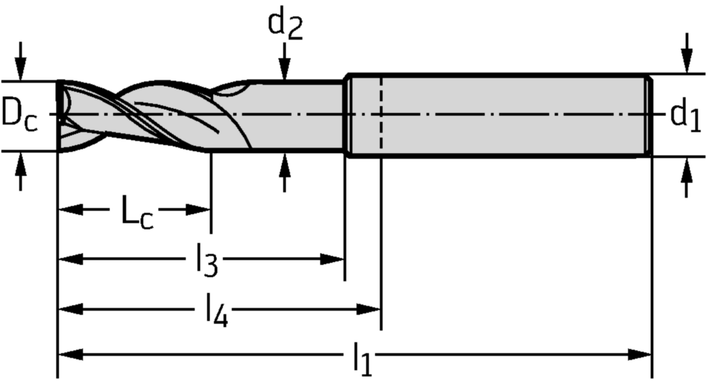 VHM-Eck-/Nutfräser