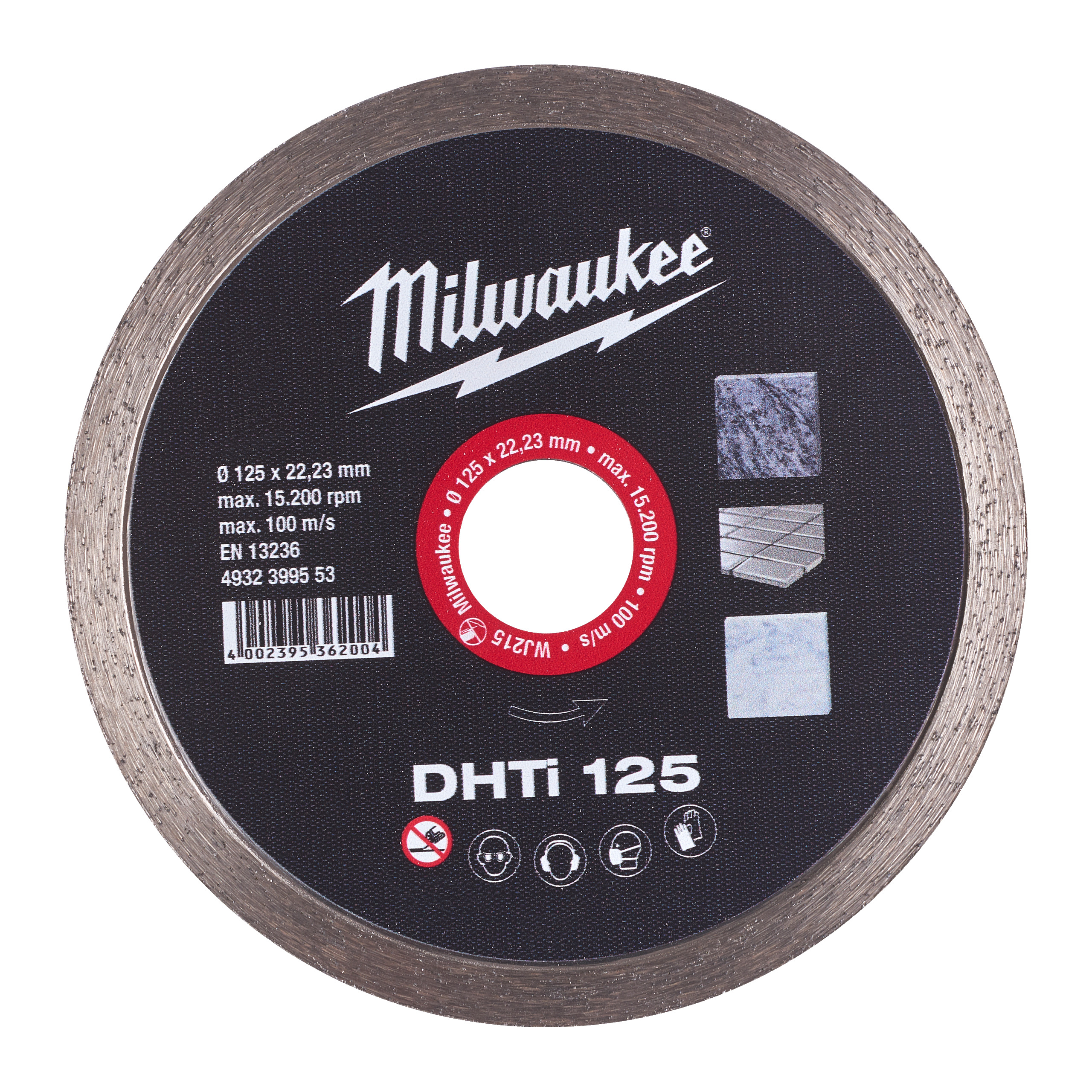 Diamanttrennscheibe DHTi 125 mm Keramik u. Naturstein, geschlossen
