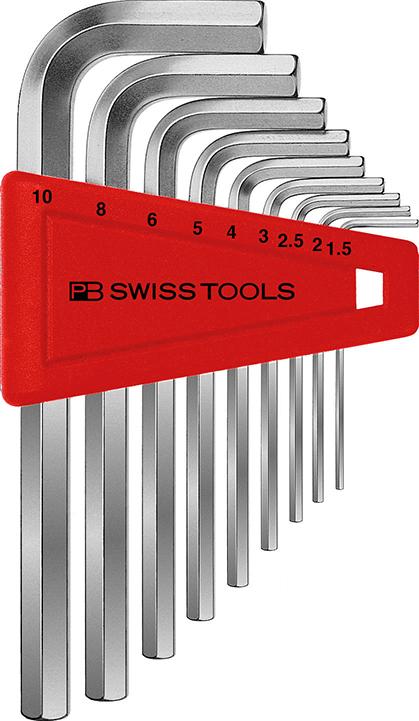 Winkelschraubendreher- Satz im Kunststoffhalter 9-teilig 1,5-10mm PB Swiss Tools
