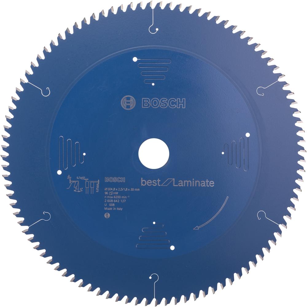 HM-Kreissägeblatt 305x2,5/1,8x30 96Z Bosch VE à 1 Stück Best for Laminate