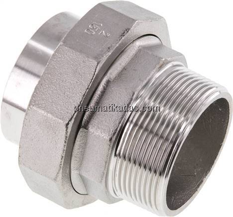 Anschweißverschraubung flach dicht. R 2"(AG)-60,3mm