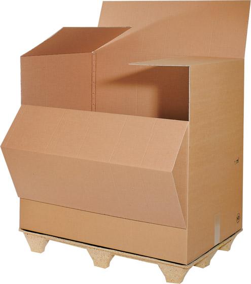 Palettencontainer 2 wellig,VE10 1180x780x1065mm,Q 2.4BC